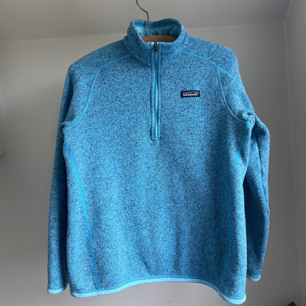 Patagonia Better Sweater 1/4 Zip Pullover Large Blue Knit Fleece Gorpcore Preppy